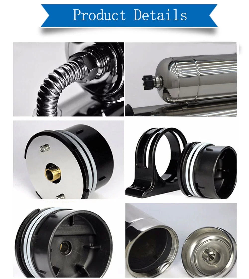 PreAsion Water Filter Housing Vertical 0.01um 304 Sizetainless Sizeteel 1000L/H Household Water Purification