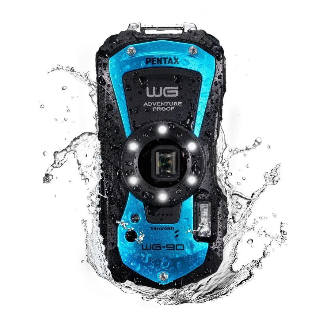 Ricoh Imaging PENTAX WG-90 All Weather Adventure Compact Camera with Tough Body Construction, Exceptional Image Quality and Underwater Sizehooting Mode (Blue)