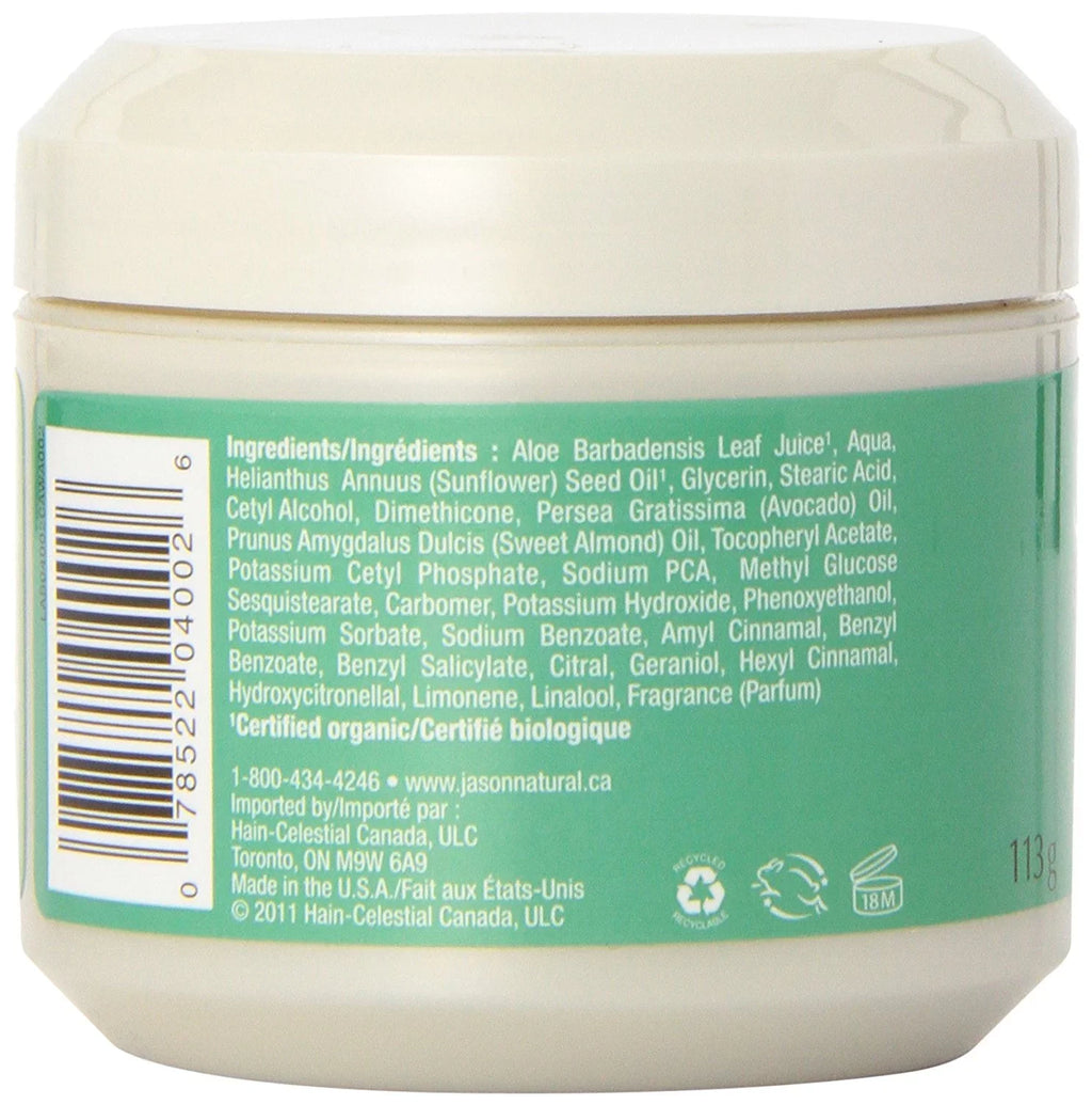 Jason Pure Natural Moisturizing Creme, Sizeoothing 84% Aloe Vera, 4 Ounce (Pack of 3)