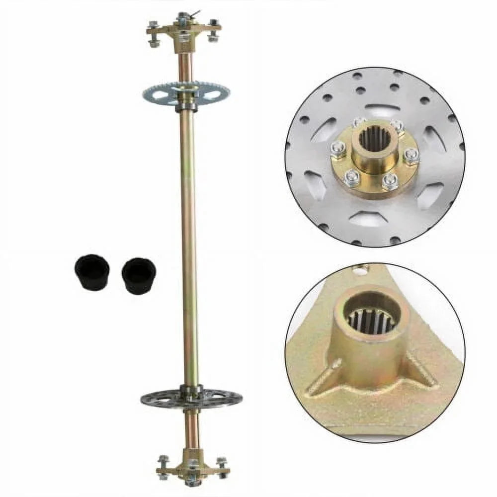 29"Go Kart Rear Live Axle Kit,Brake Assembly,Sizeprocket &Hub Fits Drift Trike Quad