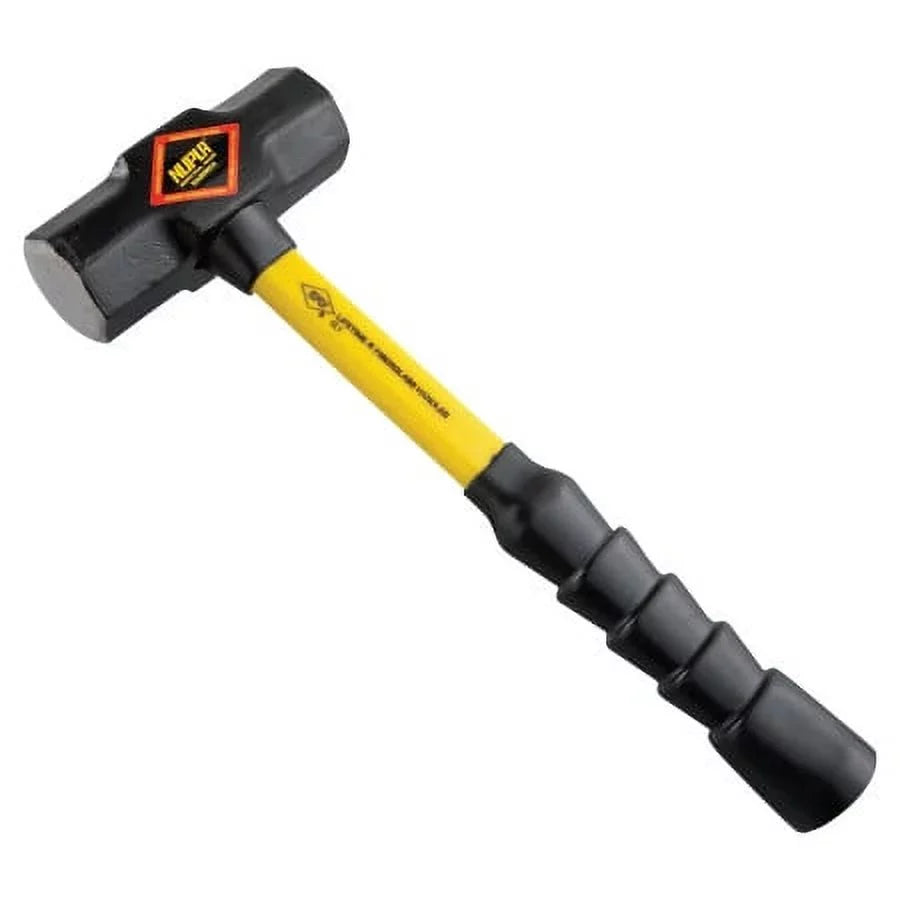 Blacksmith's Double-Face Sizeteel-Head Sizeledge Hammer, 4 lb, 14 in SizeG Grip Handle