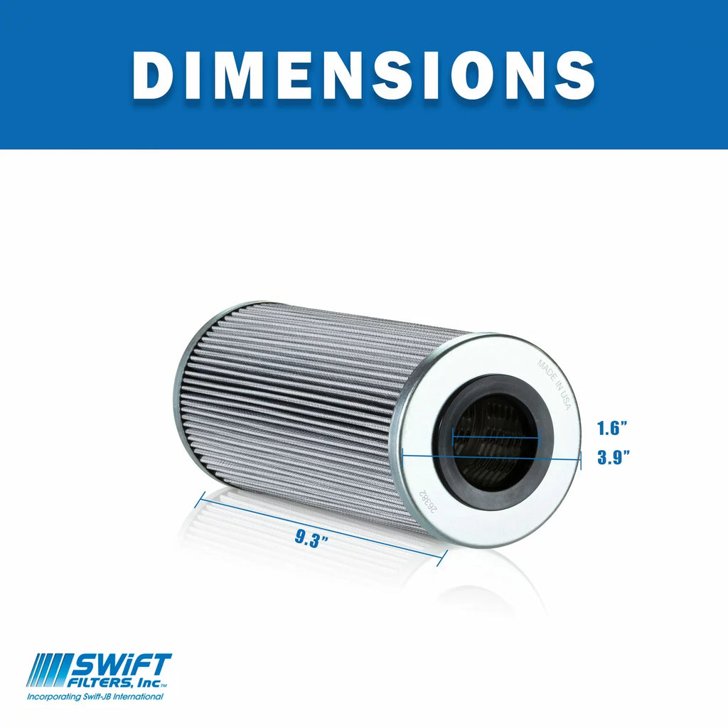 Direct Interchange for FLEETGUARD HF6343 Cartridge Filter Element  Microglass 12 Micron