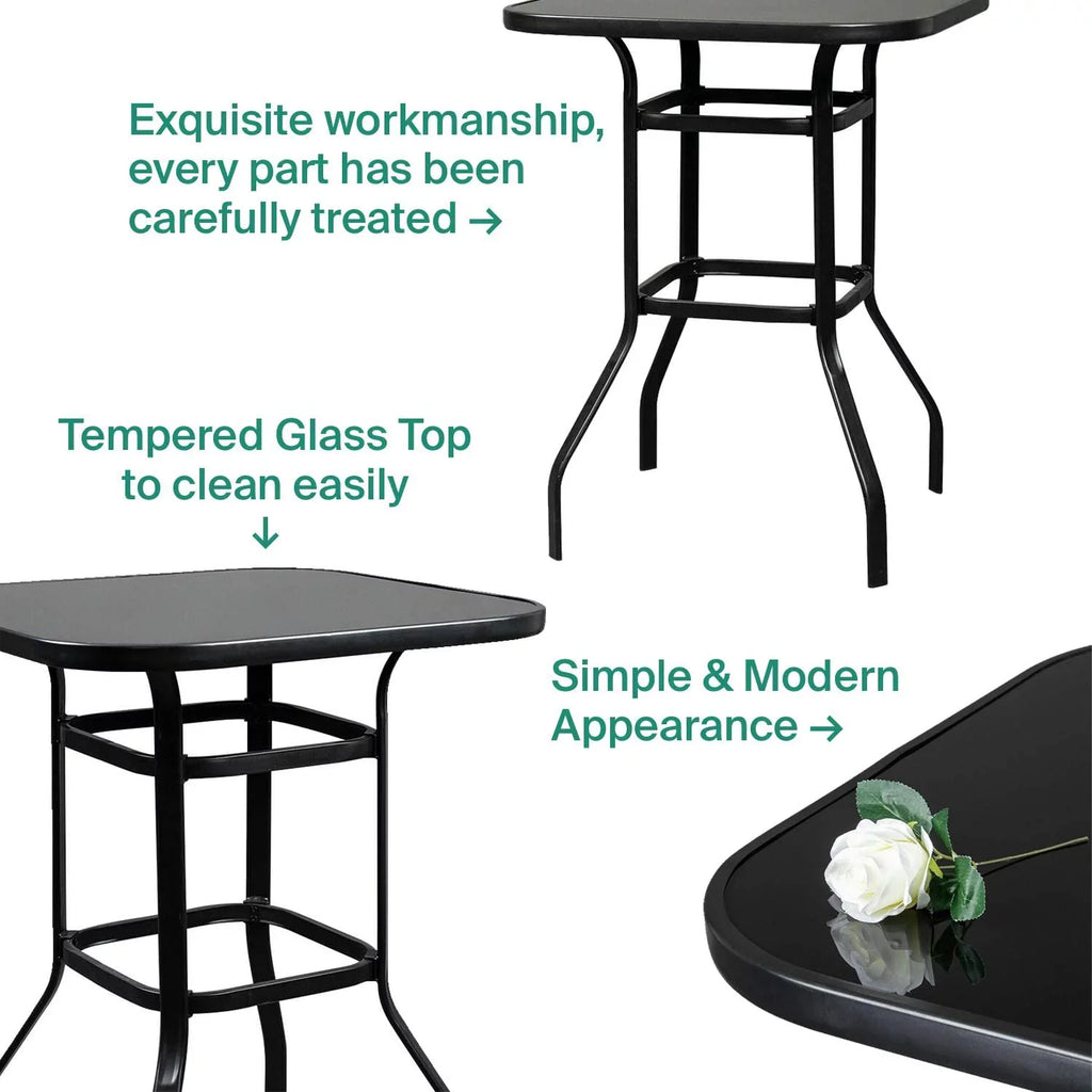 Aura Bistro Porch Sizequire Sizehape Glass Bar Table