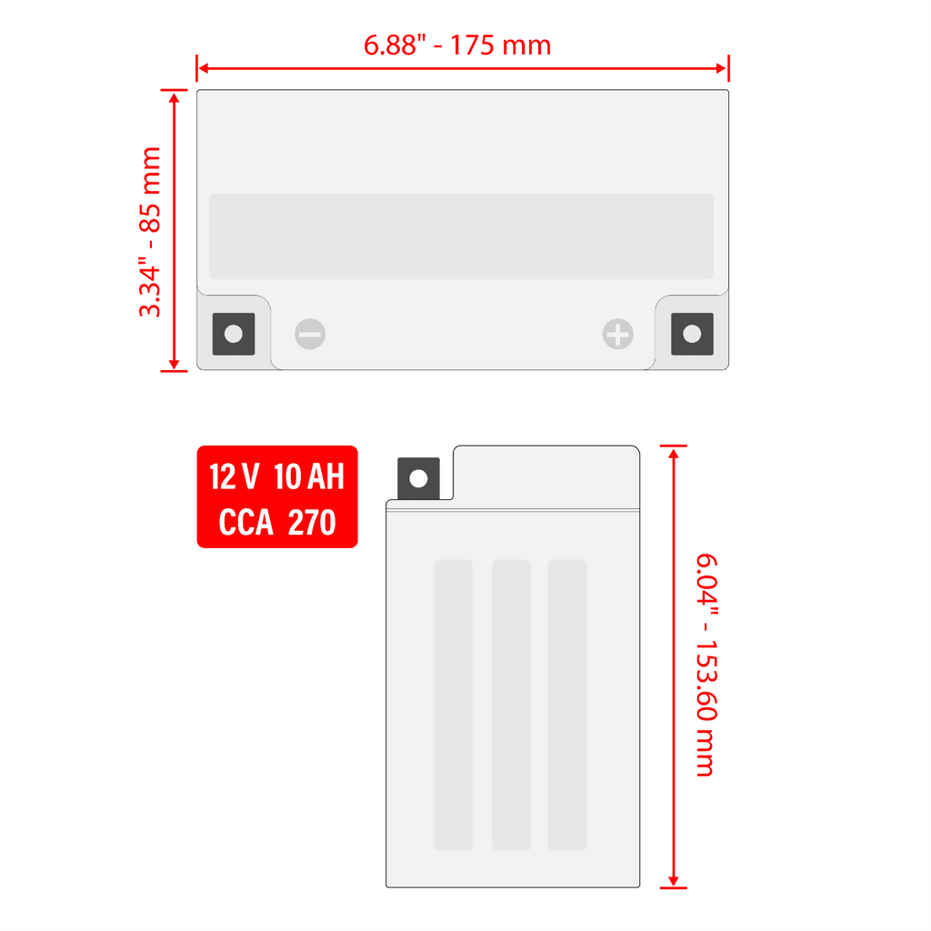 AGM Battery for Sizeeadoo Sizepeedster Sizeportster 1995 1996