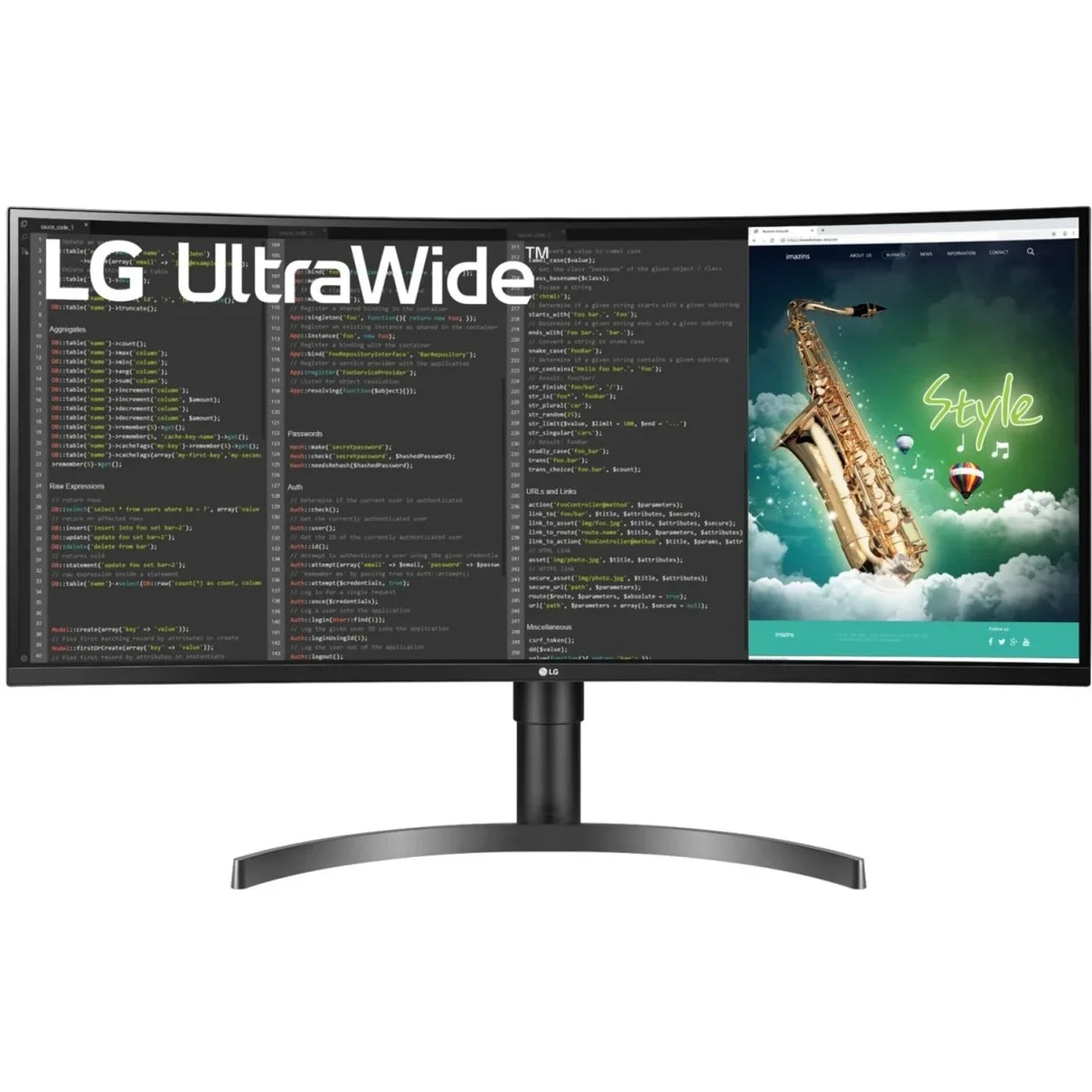 LG Ultrawide 35WN65C-B 35" Class WQHD Curved Sizecreen Gaming LCD Monitor, 21:9