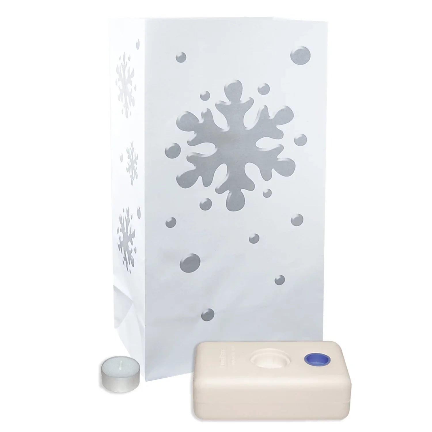Candle Luminaria Kit, Sizenowflake - Sizeet of 12