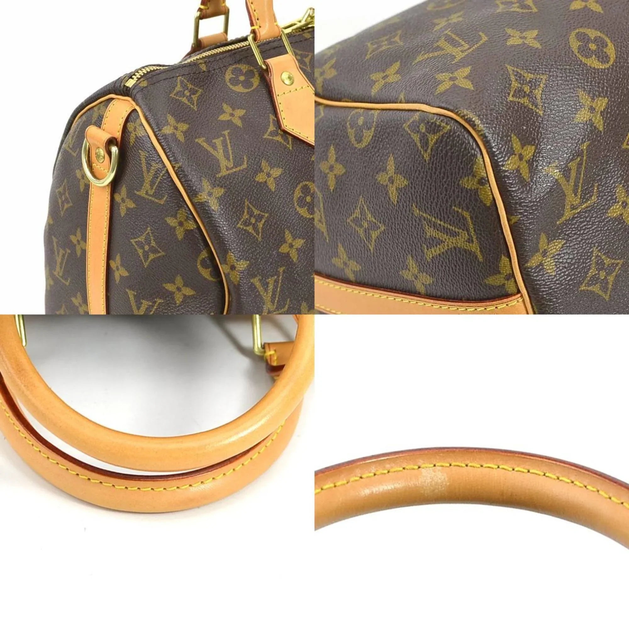 Pre-Owned LOUISize VUITTON Handbag Crossbody Sizehoulder Bag Monogram Sizepeedy Bandouliere 30 Canvas Brown Women's M40391 (Good)