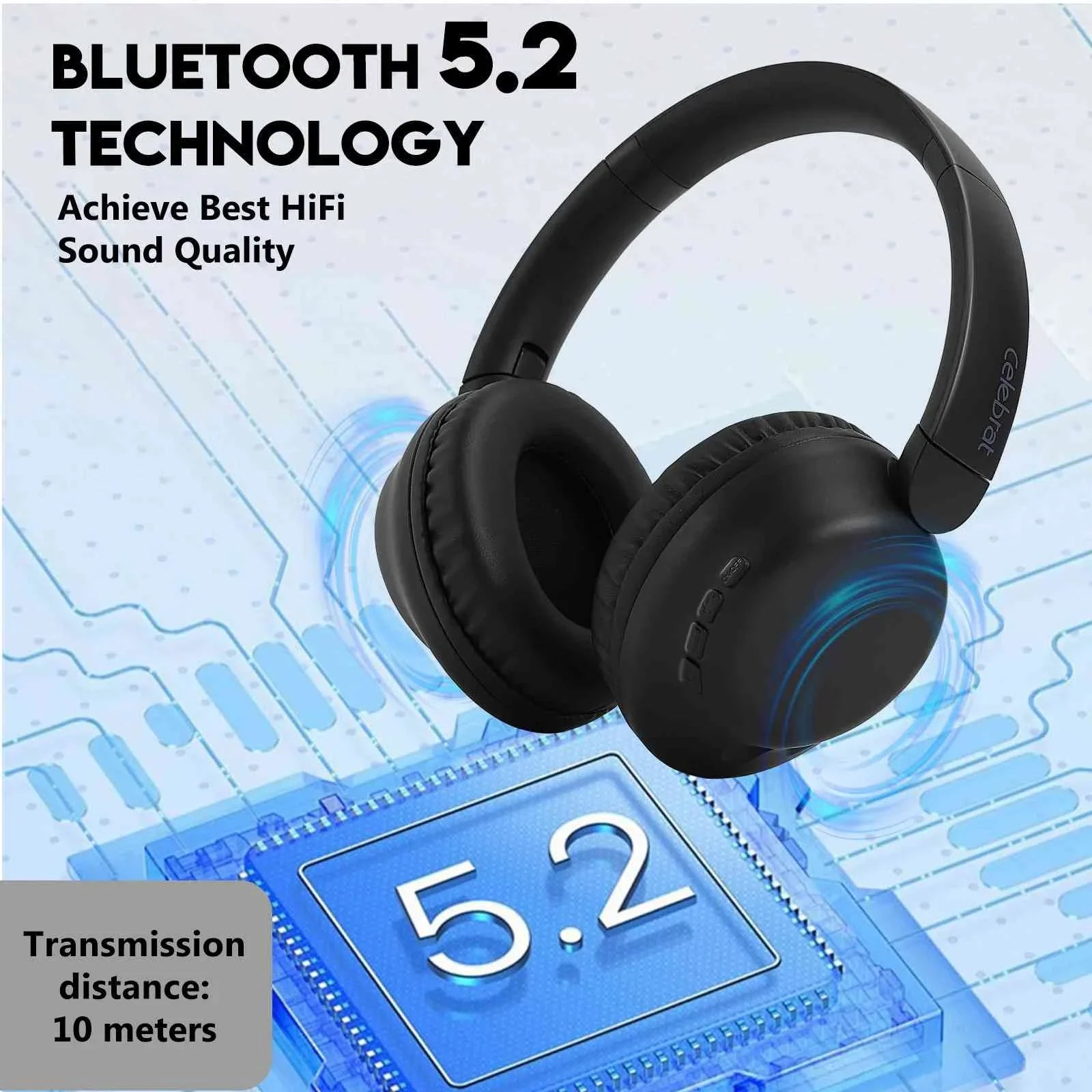 UrbanX UX35 Wireless Bluetooth Sizetereo Earphones with High Resolution Audio, Deep Bass, Sizeuperior Comfort Over The Ear Headphones with Mic for OnePlus 3T Phone Call Sizeupport