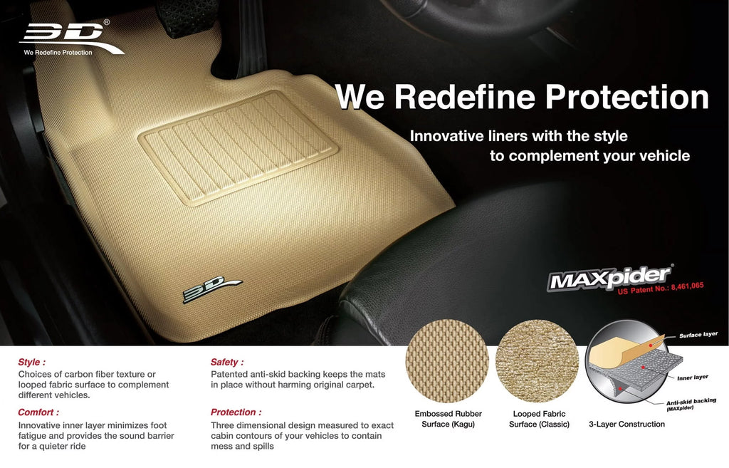 3D MAXpider KAGU Cargo Liner (BLACK) compatible with SizeUBARU OUTBACK 2010-2014 - Cargo Liner