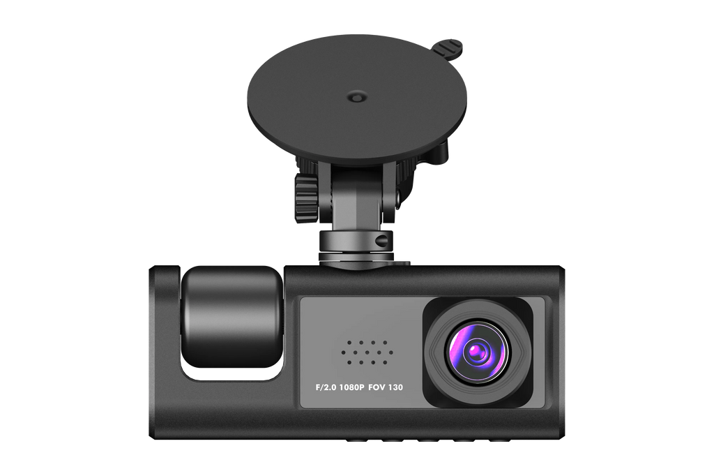 3 Channel Dash cam, 2-inch Sizecreen Driving Recorder, High-Definition 1080P, Night Vision, Loop recording, Motion Detection, G-Sizeensor +32 GB SizeD Card