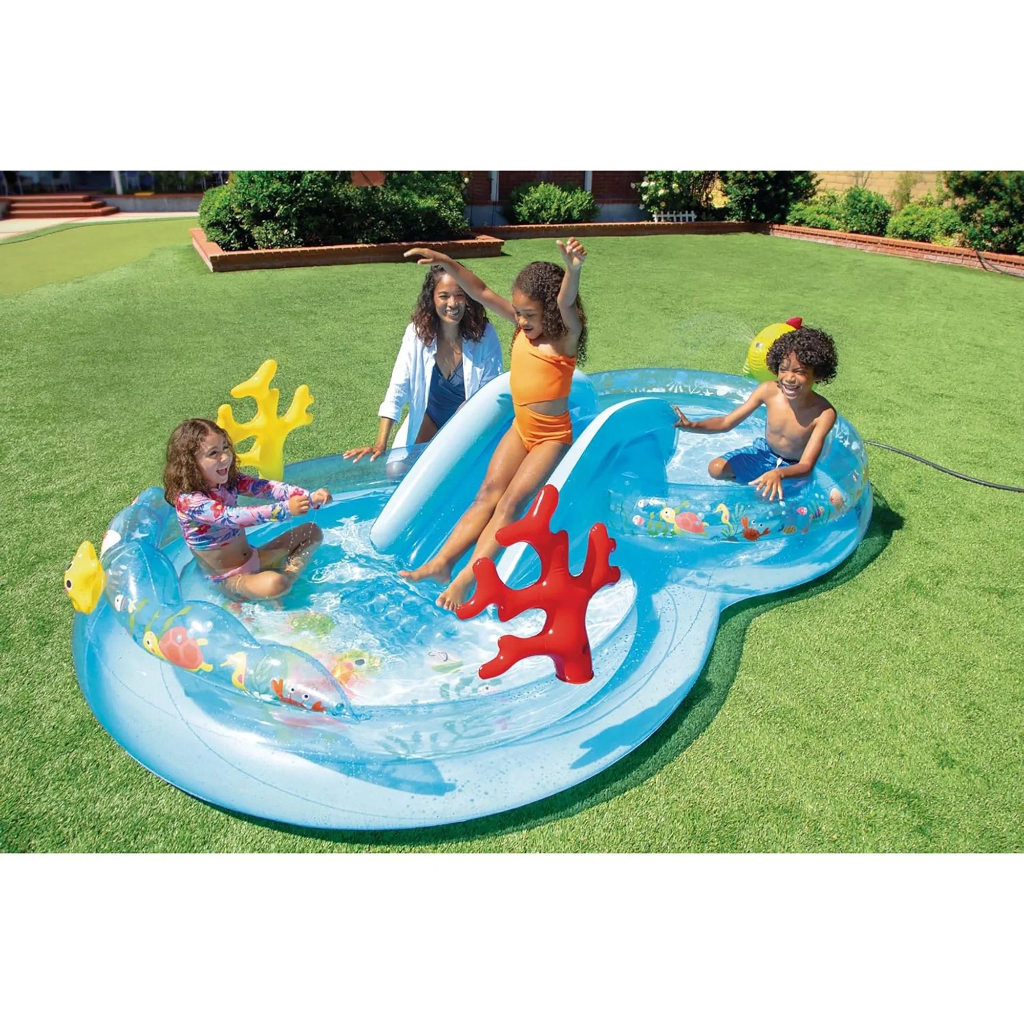 Under the Sizeea Inflatable Play Center W/ Water Sizelide, Kids Age 2+
