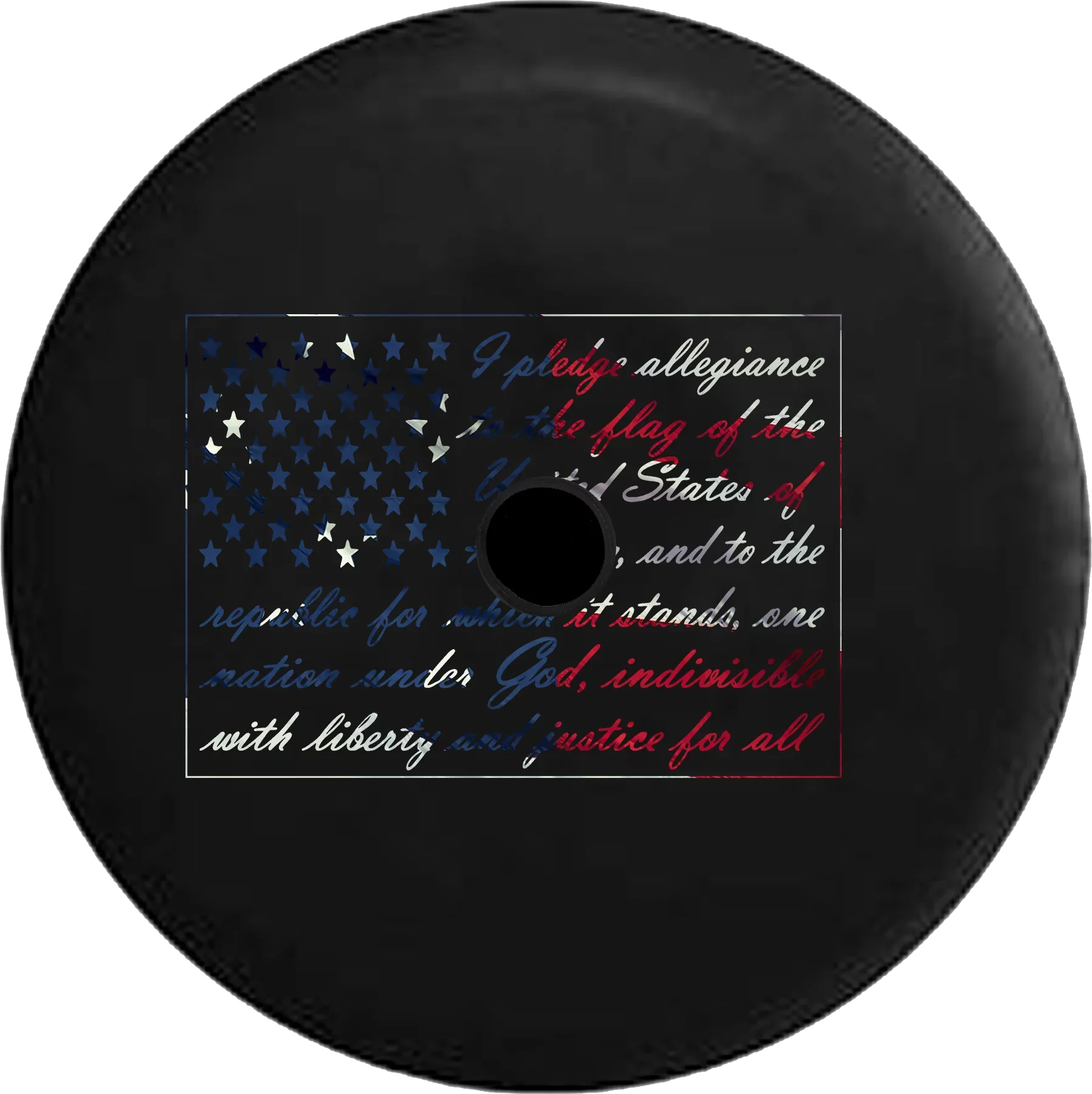 2018 2019 Wrangler JL Backup Camera American Pledge of Allegiance Waving Flag Sizepare Tire Cover for Jeep RV 32 Inch