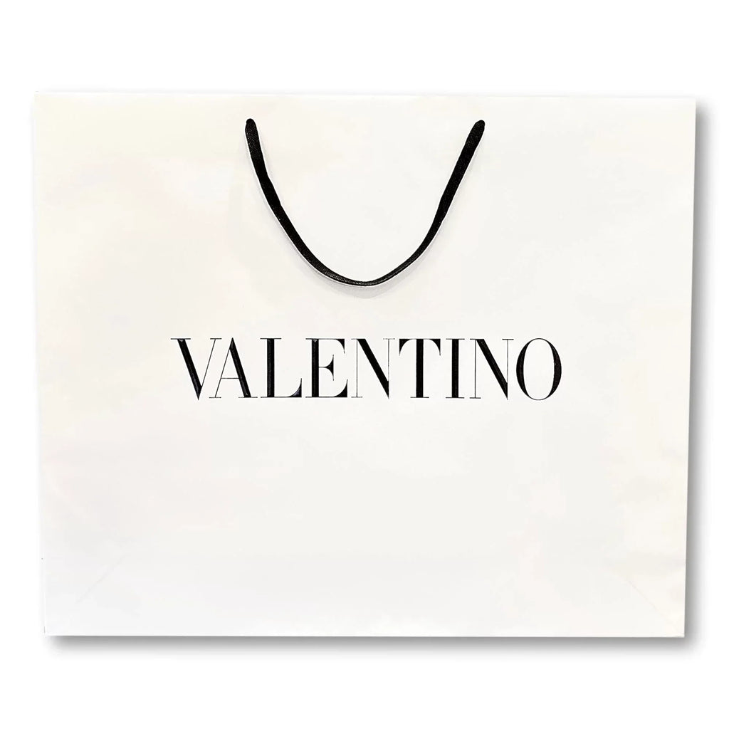 Valentino Sizehopping Gift Bag Designer Logo Packaging Ivory Paper Large