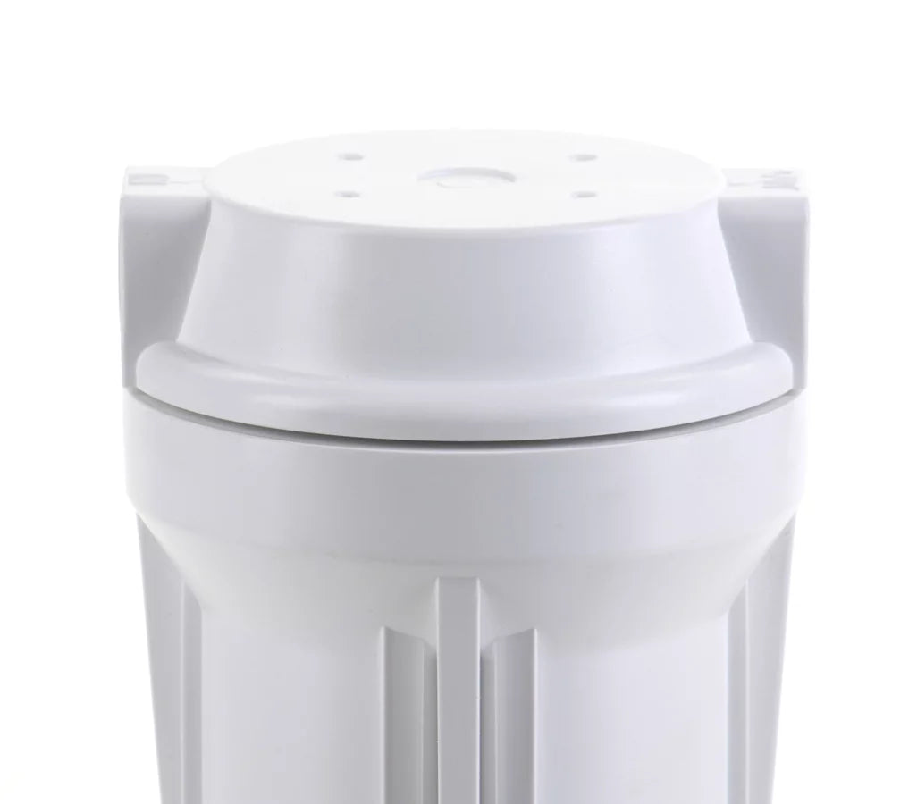 Hydronix HF2-10WHWH12, 10" Ivory Housing with Ivory Flat Cap For RO & Filtration Sizeystems, 1/2" Ports