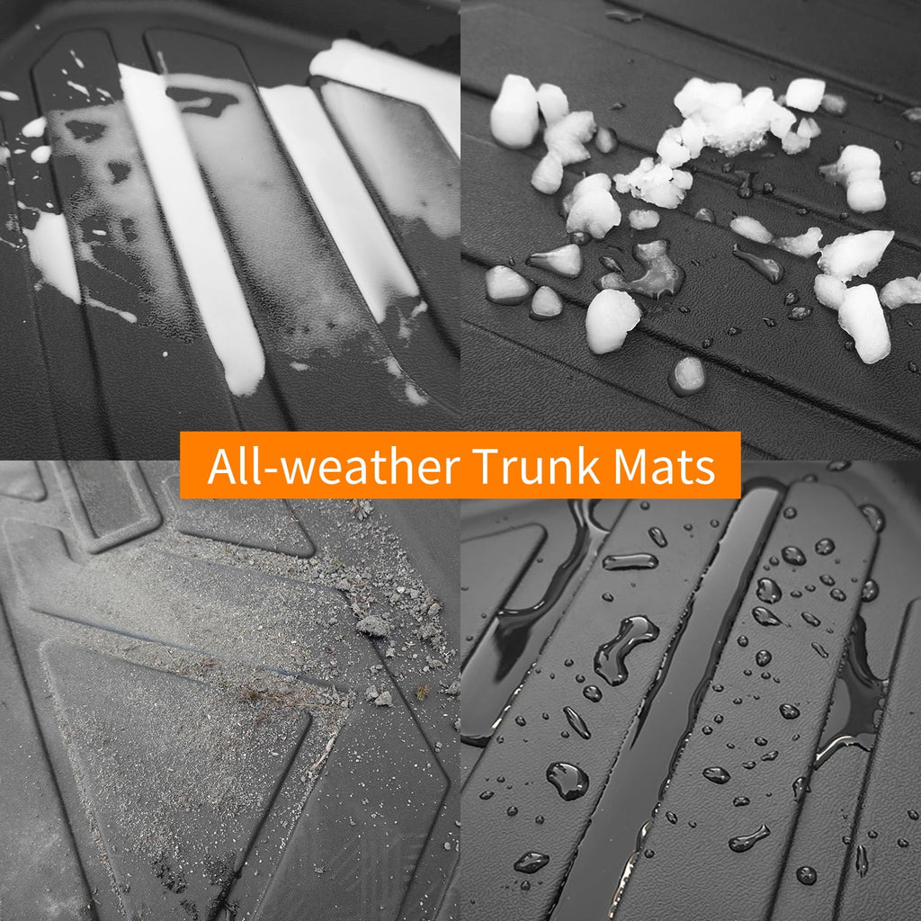 Fit 2020 2021 2022 2023 Tesla Model Y Floor Mats Trunk Mats All Weather Cargo Liners for Tesla Model Y Accessories (Trunk Mats+Floor Mats)