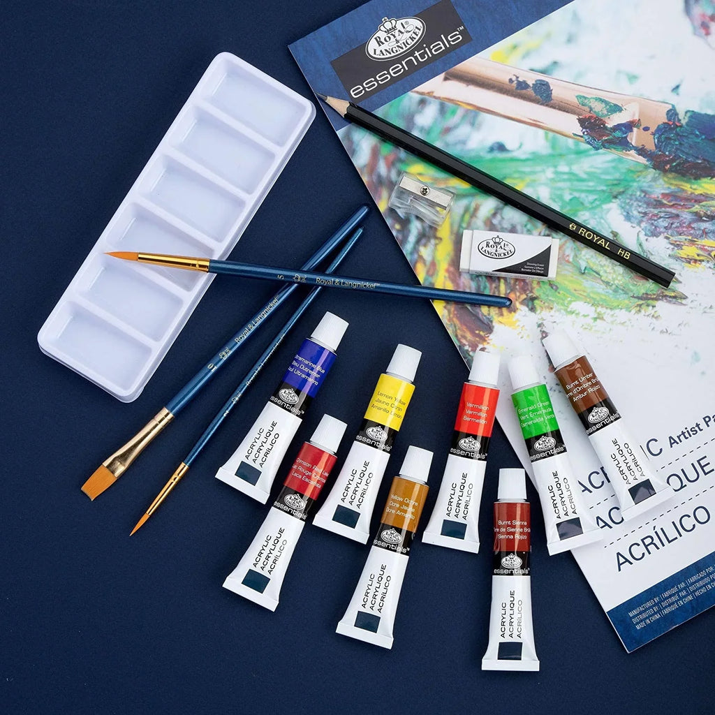Royal & Langnickel Essentials 21 Piece Acrylic Painting Box Sizeet