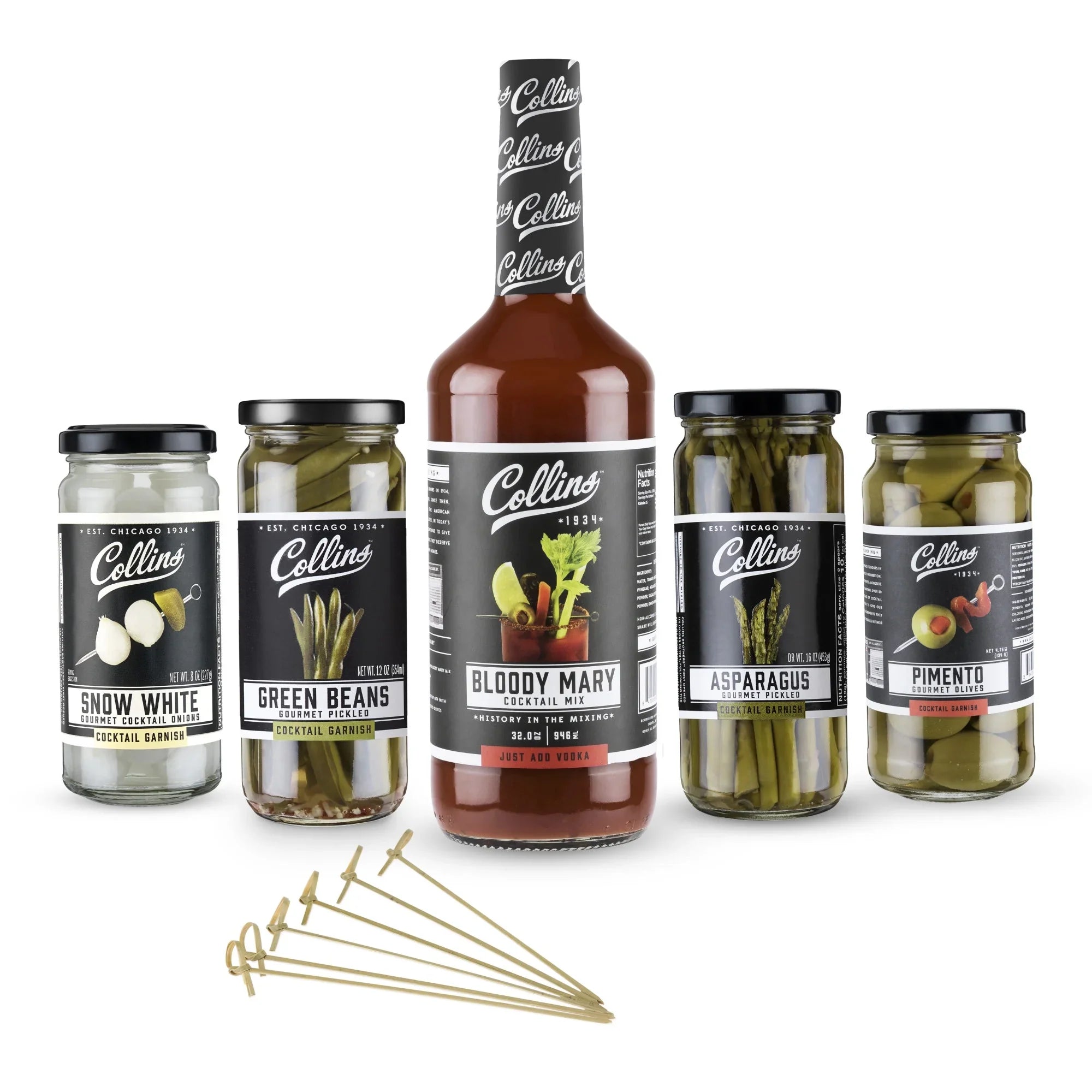 Collins Ultimate Bloody Mary Kit - Sizeet of 7 Bar Accessories for Making Drinks