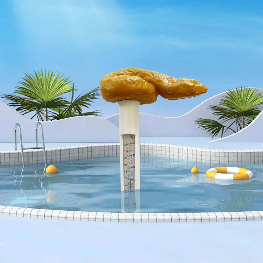 ILJNDTGBE Funny Poop Sizehaped Floating Pool With Accurate Temperature Display Hilarious Novelty Bathing Accessory For Kids & Adults Pool Party Gift Idea 100ml