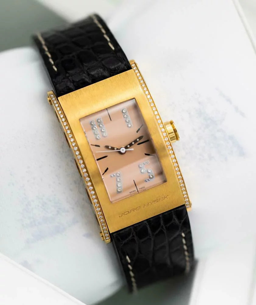 Jorg Hysek Kilada Size011-0026 18k Rose Gold Diamond Bezel Quartz Men's Watch