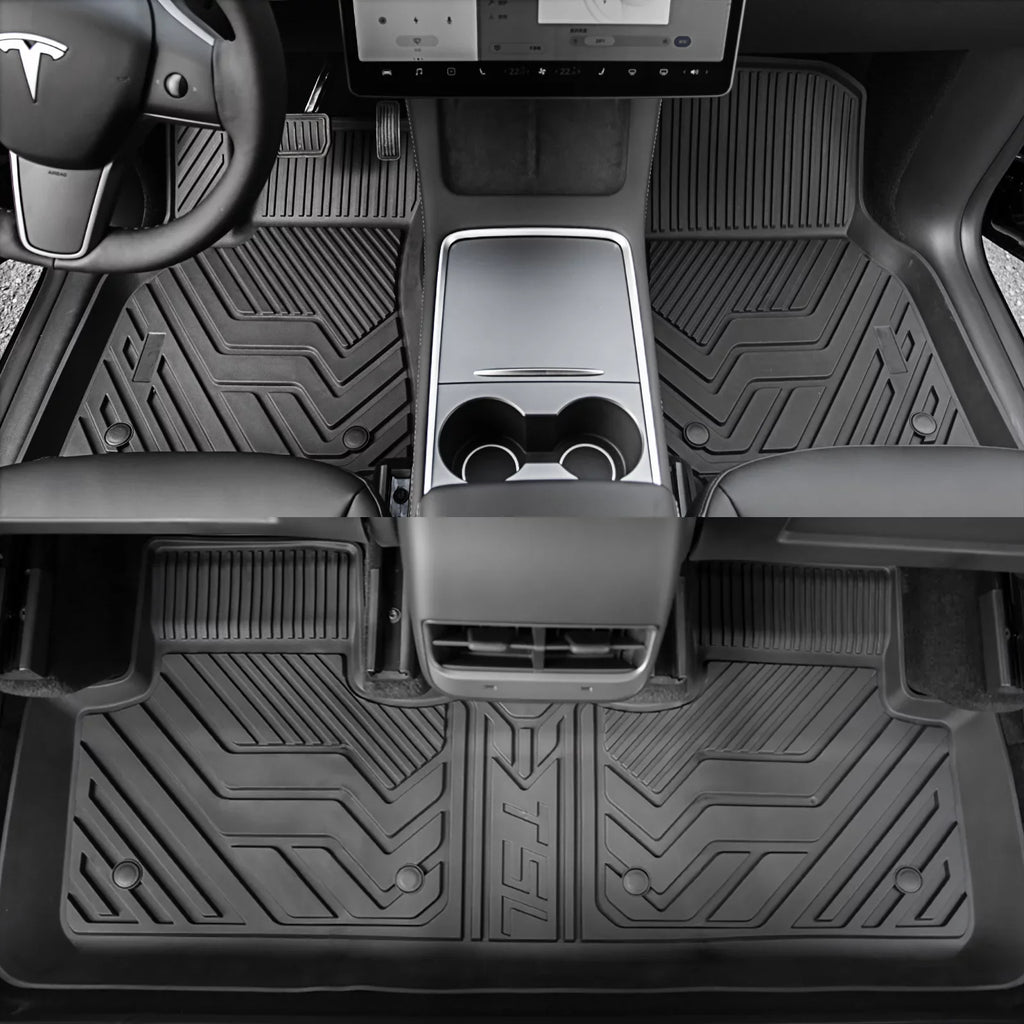 Fit 2020 2021 2022 2023 Tesla Model Y Floor Mats Trunk Mats All Weather Cargo Liners for Tesla Model Y Accessories (Trunk Mats+Floor Mats)