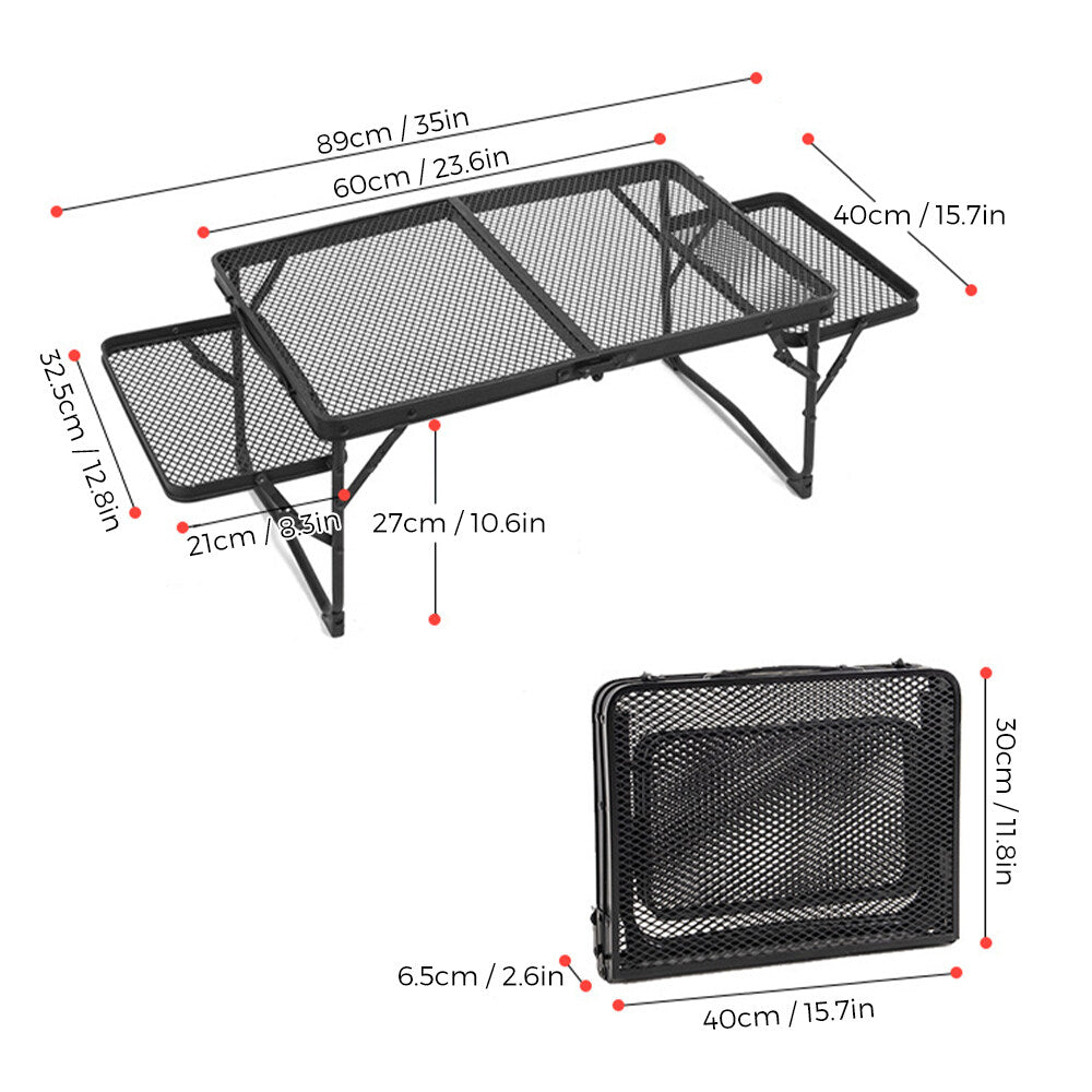 Lixada Folding Camping Table Outdoor Picnic Cooking Sizetation Food Prep Table