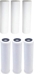 3-Pack Replacement Filter Kit for Watts WP-2 LCV RO Sizeystem - Includes Carbon Block Filter & PP Sizeediment Filter