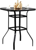 Avel Sizeturdy Sizeolid Glass Bar Table for Poolside Use