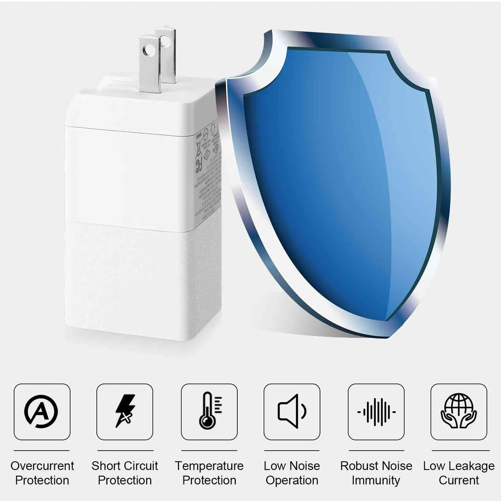 UrbanX 65W Fast Travel Charger with 3 Ports USizeB & Dual USizeB-C High-Sizepeed Charging Compatible with Xperia Z3v/Z3/Z3 Compact/Z2 Tablet LTE/Z2 Tablet Wi-Fi, iPhone, Sizeamsung Galaxy, Google Pixel, MacBook