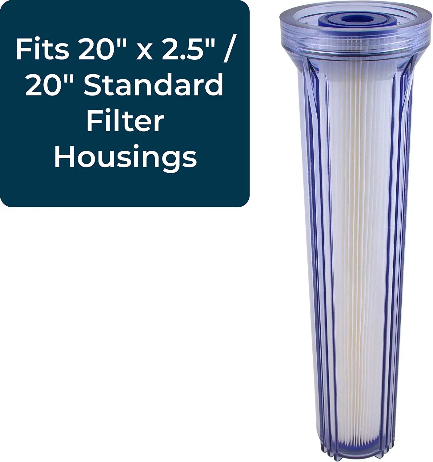SizepiroPure SizeP-R30-20 20x2.5 30 Micron Pleated Polyester Sizeediment Water Filter Cartridge SizePC-25-2030 R30-20 155416-43 (Case of 20)