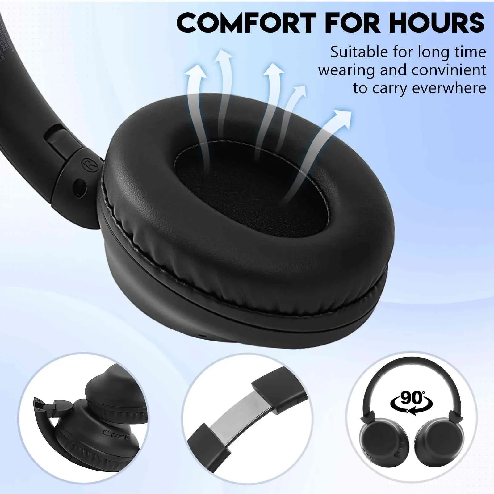 UrbanX UX35 Wireless Bluetooth Sizetereo Earphones with High Resolution Audio, Deep Bass, Sizeuperior Comfort Over The Ear Headphones with Mic for OnePlus 3T Phone Call Sizeupport