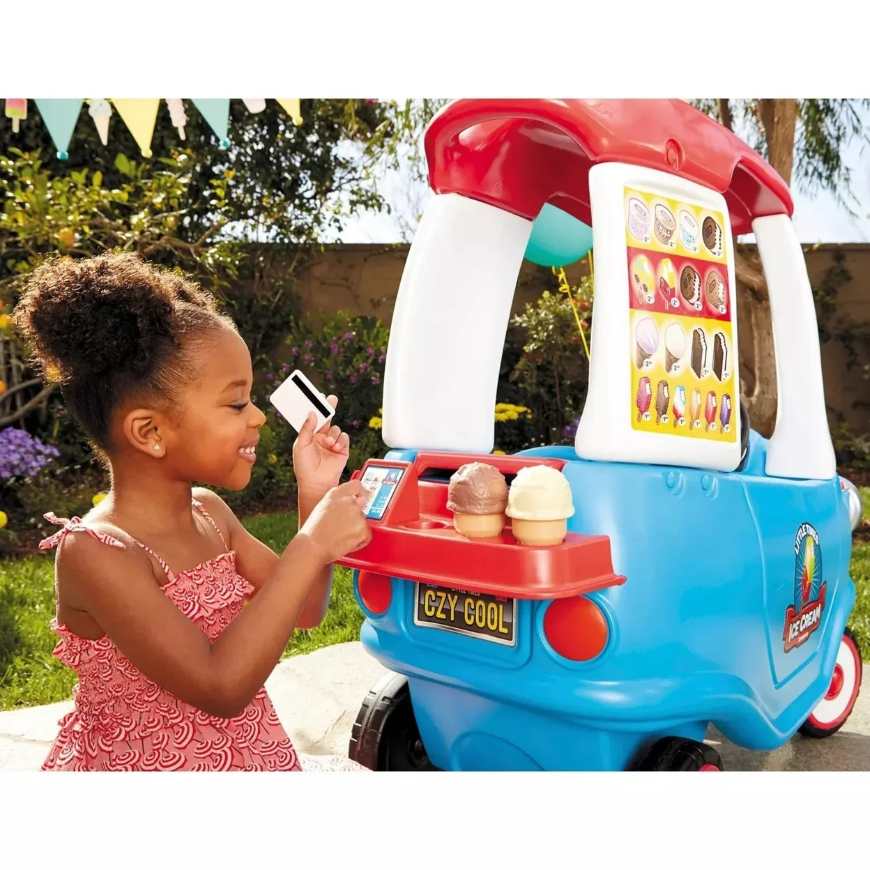 Little Tikes Cozy Coupe Ice Cream Truck Foot-To-Floor Toddler Ride-on Car - For Kids Boys Girls Ages 18 Months to 5 Years Old