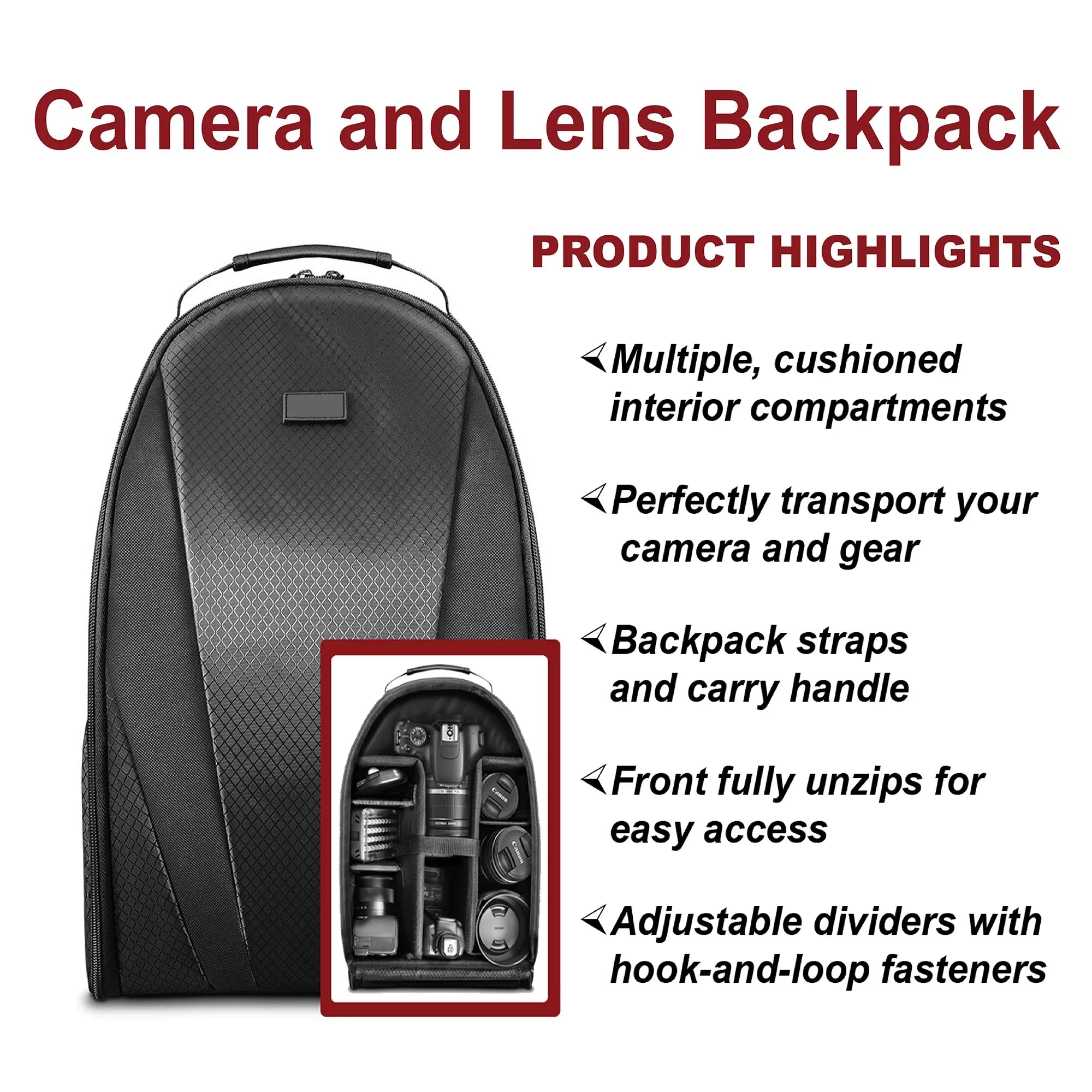 Canon EOSize Rebel T100 / 4000D DSizeLR Camera with 18-55mm Lens, SizeanDisk 64GB Memory, Tripod, Backpack and ZeeTech Bundle