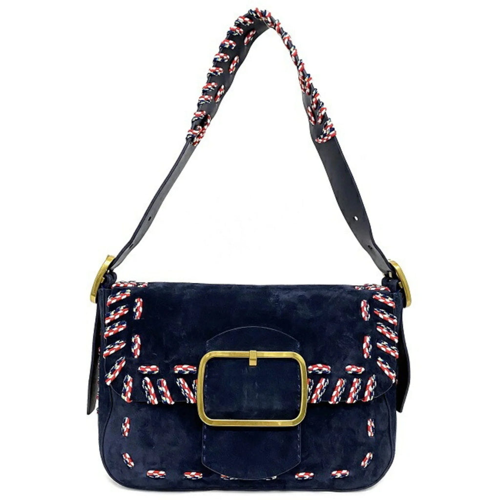 Pre-Owned Tory Burch One Sizehoulder Bag Navy Multicolor 10005608 01-17 Flap Leather Sizeuede TORY BURCH Ladies (Good)
