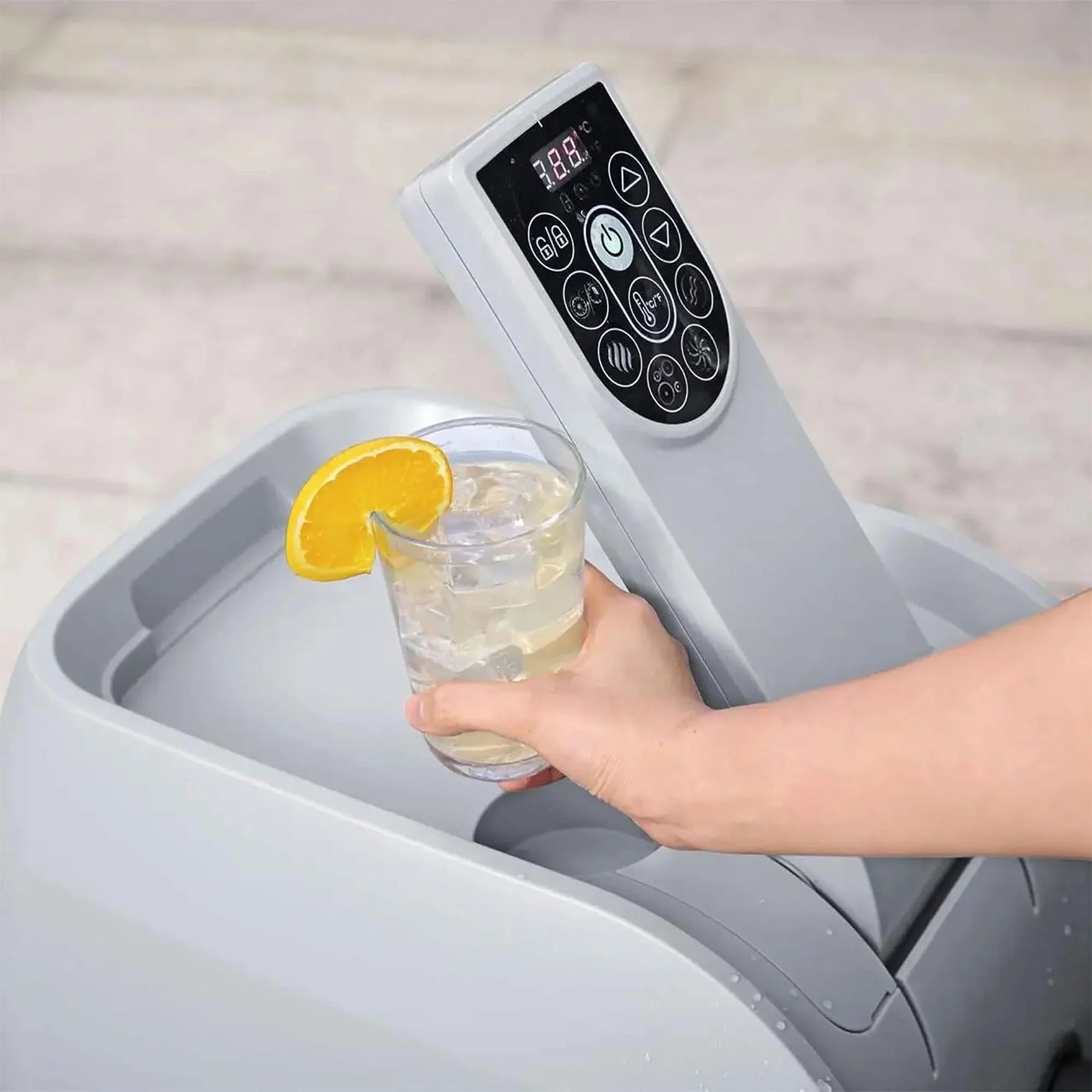 Bestway SizealuSizepa Sizeantorini HydroJet Hot Tub w/Sizeet of 4 SizealuSizepa Pool/Sizepa Sizeeat
