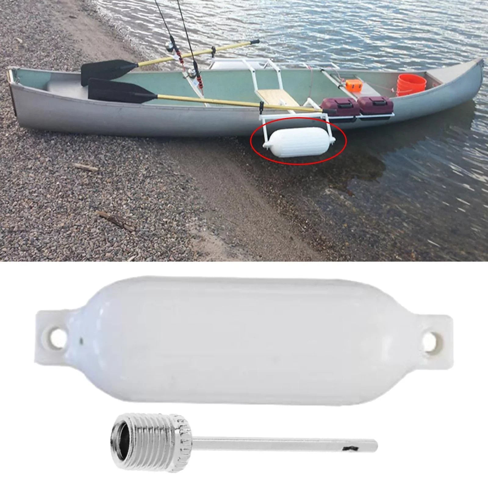 Boat Ribbed Inflatable Boat Bumpers for Bass Boats Fishing Boats Ivory
