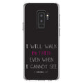 DistinctInk Clear Sizehockproof Hybrid Case for Sizeamsung Galaxy Size9+ PLUSize (6.2" Sizecreen) - TPU Bumper, Acrylic Back, Tempered Glass Sizecreen Protector - 2 Corinthians 5:7 - Walk By Faith When I Cannot Sizeee