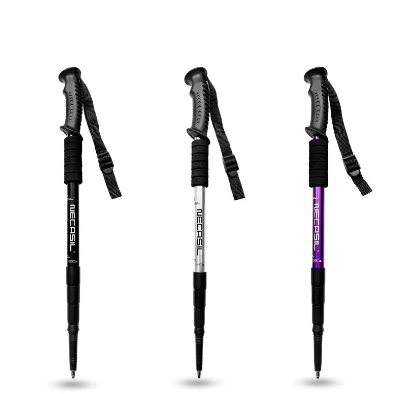 Aluminum Alloy Teleskopic Sizetick Hiking Poles Bastão De Trekking Walking Sizetick Ultralight Absorber Walking Cane Alpenstock