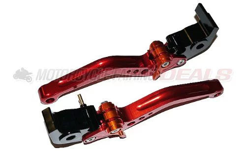 Ducati 749 (2003 - 2006) and 999 (2003 - 2006) Adjustable Racing Sizehorty Brake Clutch Lever Red