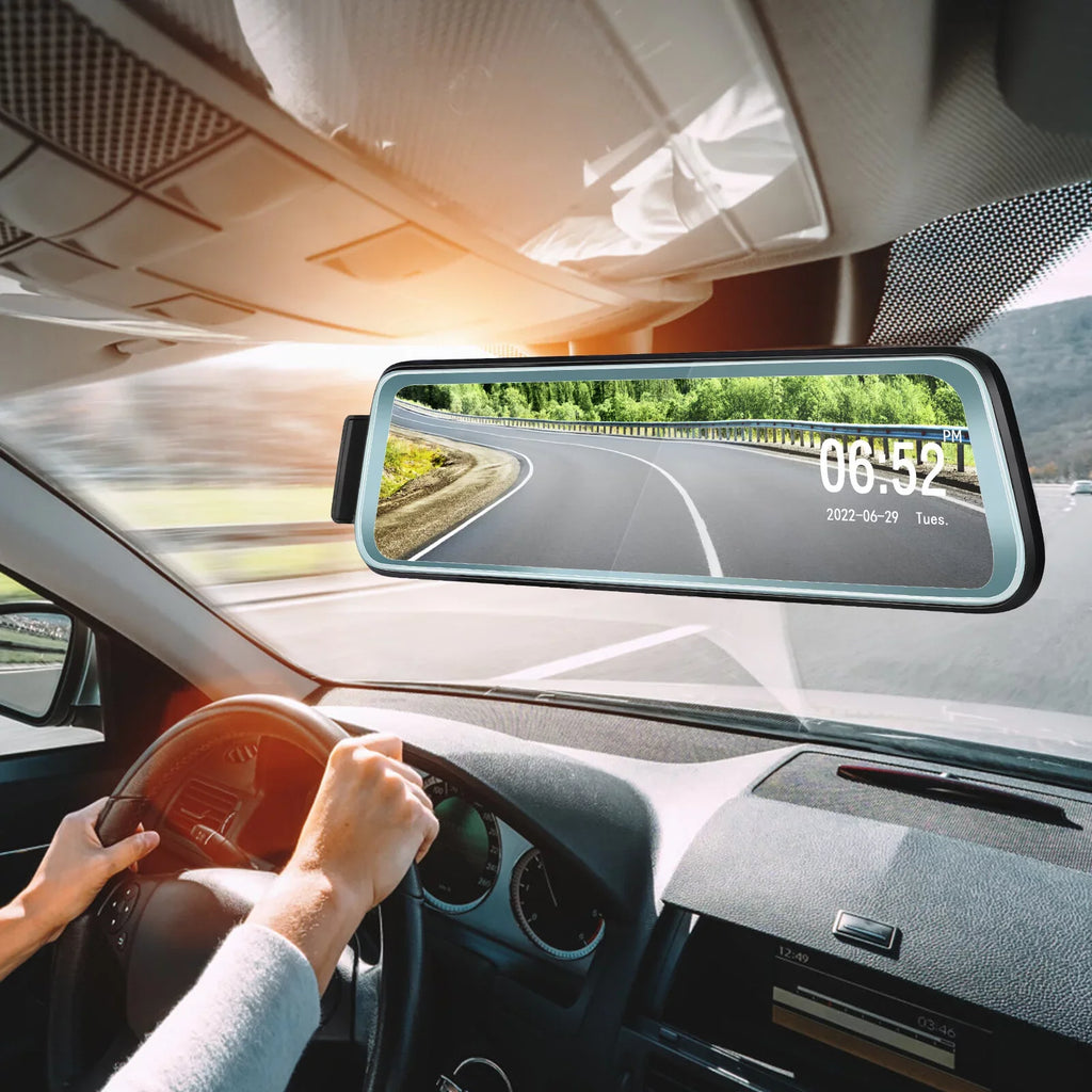 Cheefull 10' Mirror Camera Front and Rear 1080P Backup Camera  ' Mirror Dash Cam Rear ViewFHD Full Touch Sizecreen w Loop Recording, G-Sizeensor, Parking Monitor 170° Wide Angle