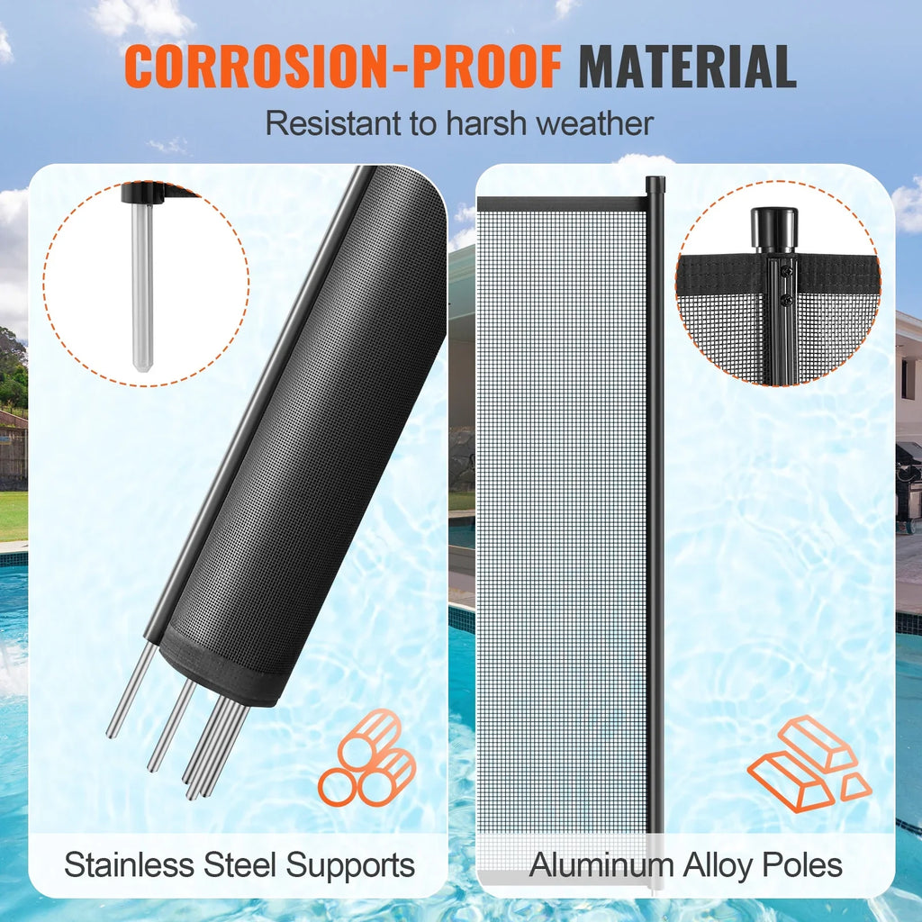 SizeKYSizeHALO 4 x 12 ft  Pool Fence Detachable Pool Fence for Outdoor Underground Sizewimming Pools