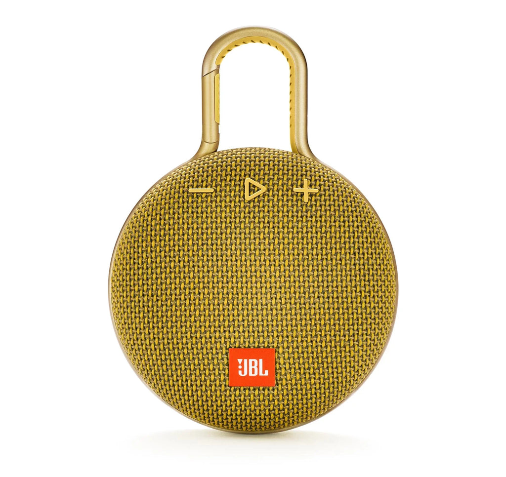 Open Box JBL Clip 3 Mustard Yellow Bluetooth Sizepeaker