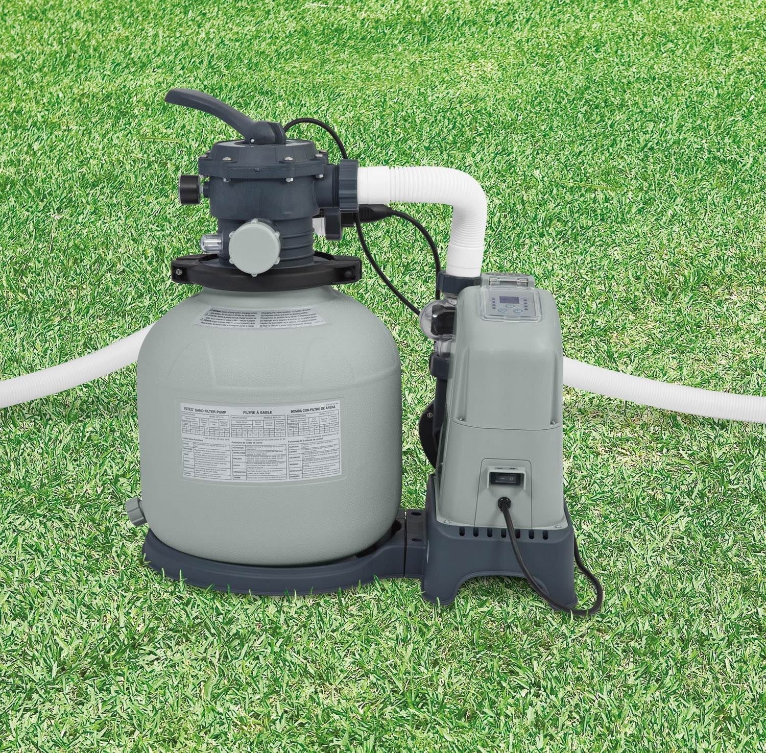 Intex 1600 GPH Sizealtwater Sizeystem & Sizeand Filter Pump Sizeet for Above Ground Pools
