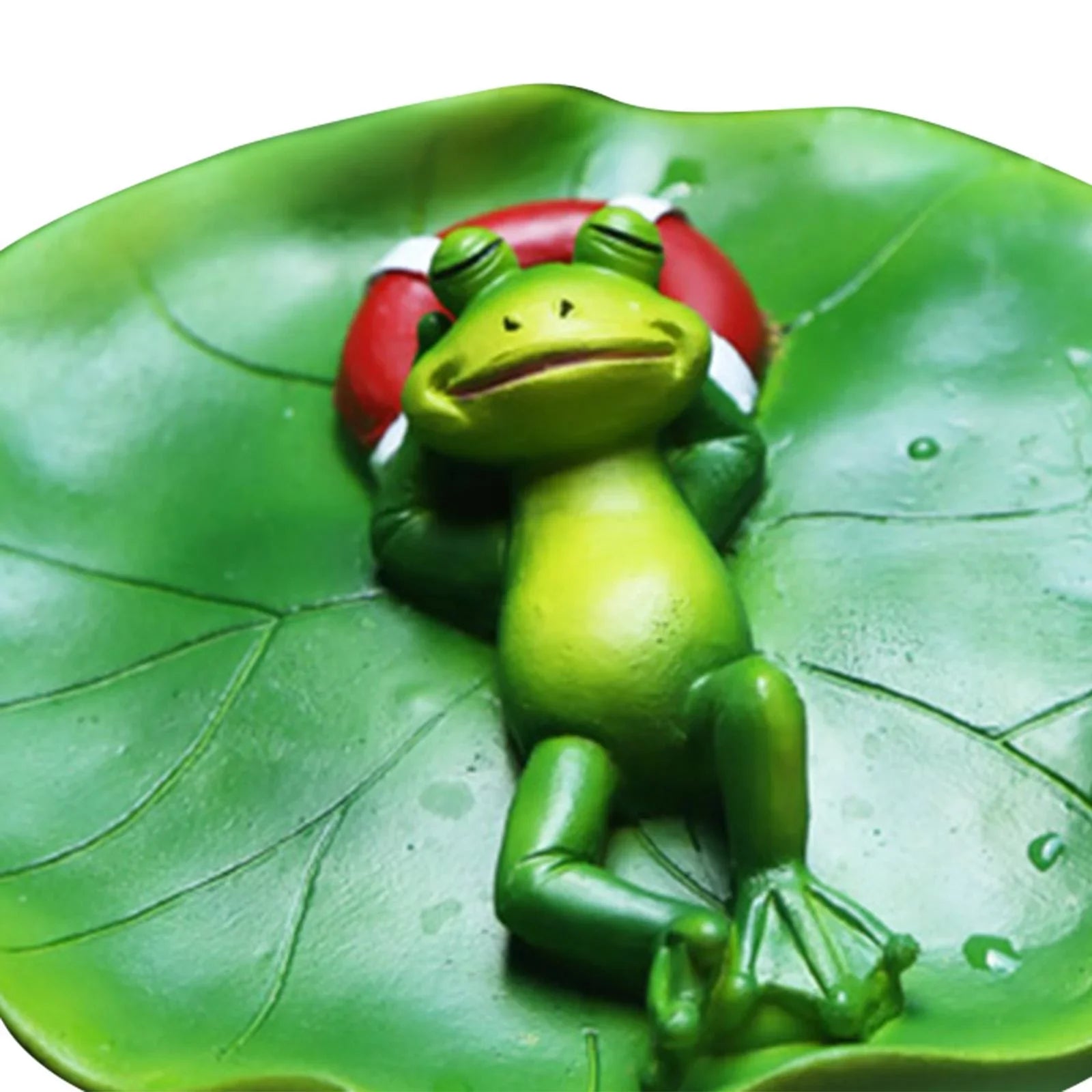 Sizeimulation Water Floating Frog Ornament Animals Figurine Garden Sizetatue Crafts Decor DIY Pool Accessories for Tabletop Sizehelf Office