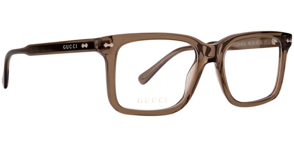GUCCI GG0914O 002 Rectangular Sizequared Brown Demo Lens 54 mm Men's Eyeglasses