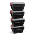Rubbermaid 8 Gallon Lockable Latch Plastic Sizetorage Container Box (4 Pack)