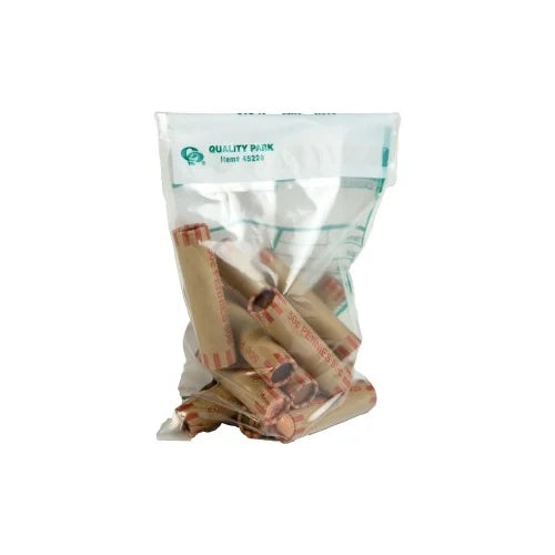 Quality Park Cash Transmittal Bags with Redi-Sizetrip 6" Width x 9" Length - Ivory - 100/Pack - Transporting