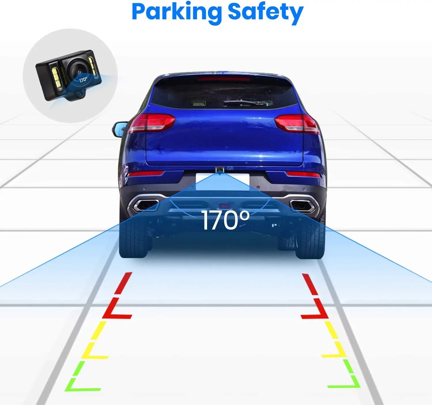 Auto-Vox Wireless Backup Camera Kit OEM Look Rear View Mirror Monitor for Trucks, No Wiring Installation (T1400U)