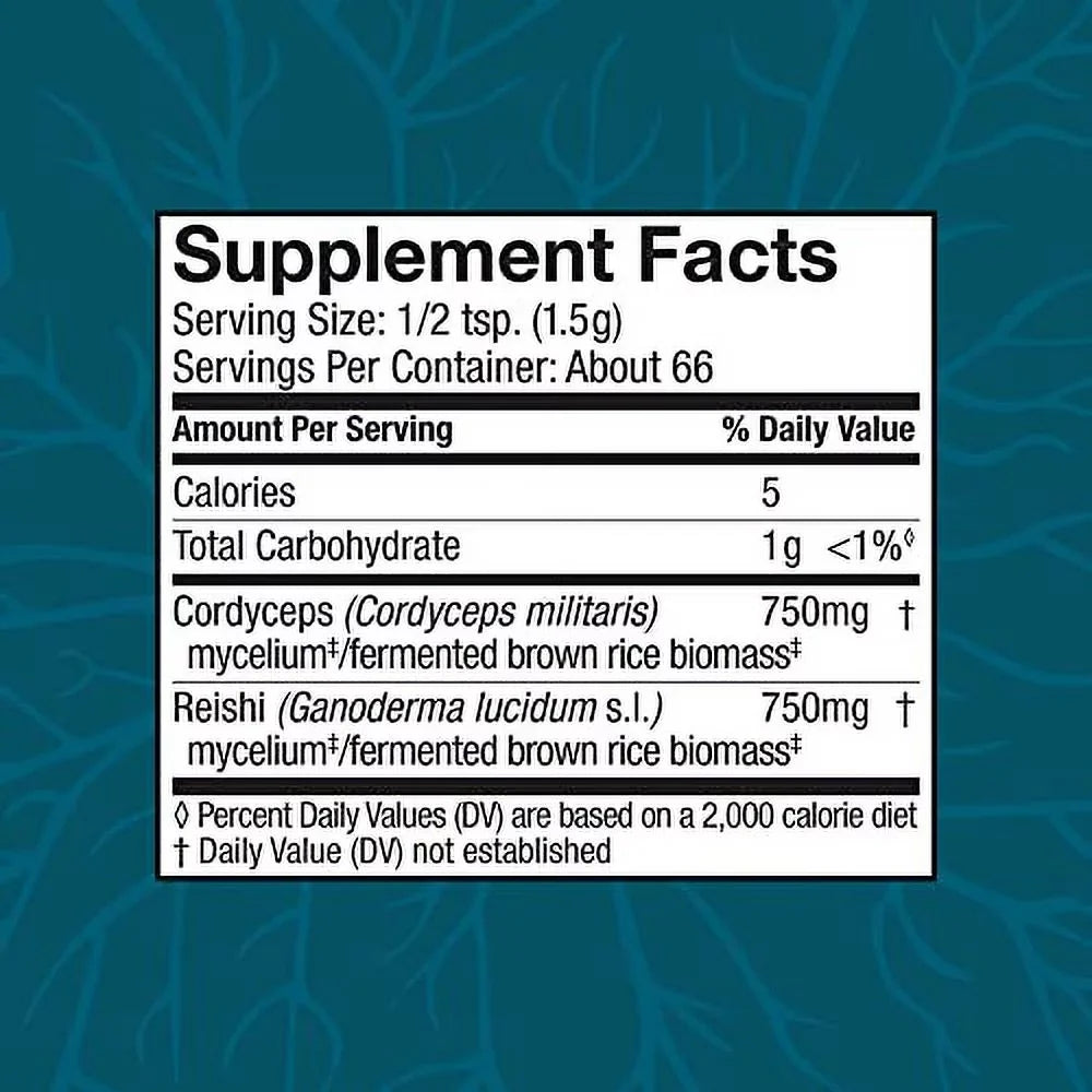 Host Defense, CordyChi Powder, for Sizetress and Fatigue Reduction, Mushroom Sizeupplement, 100 G