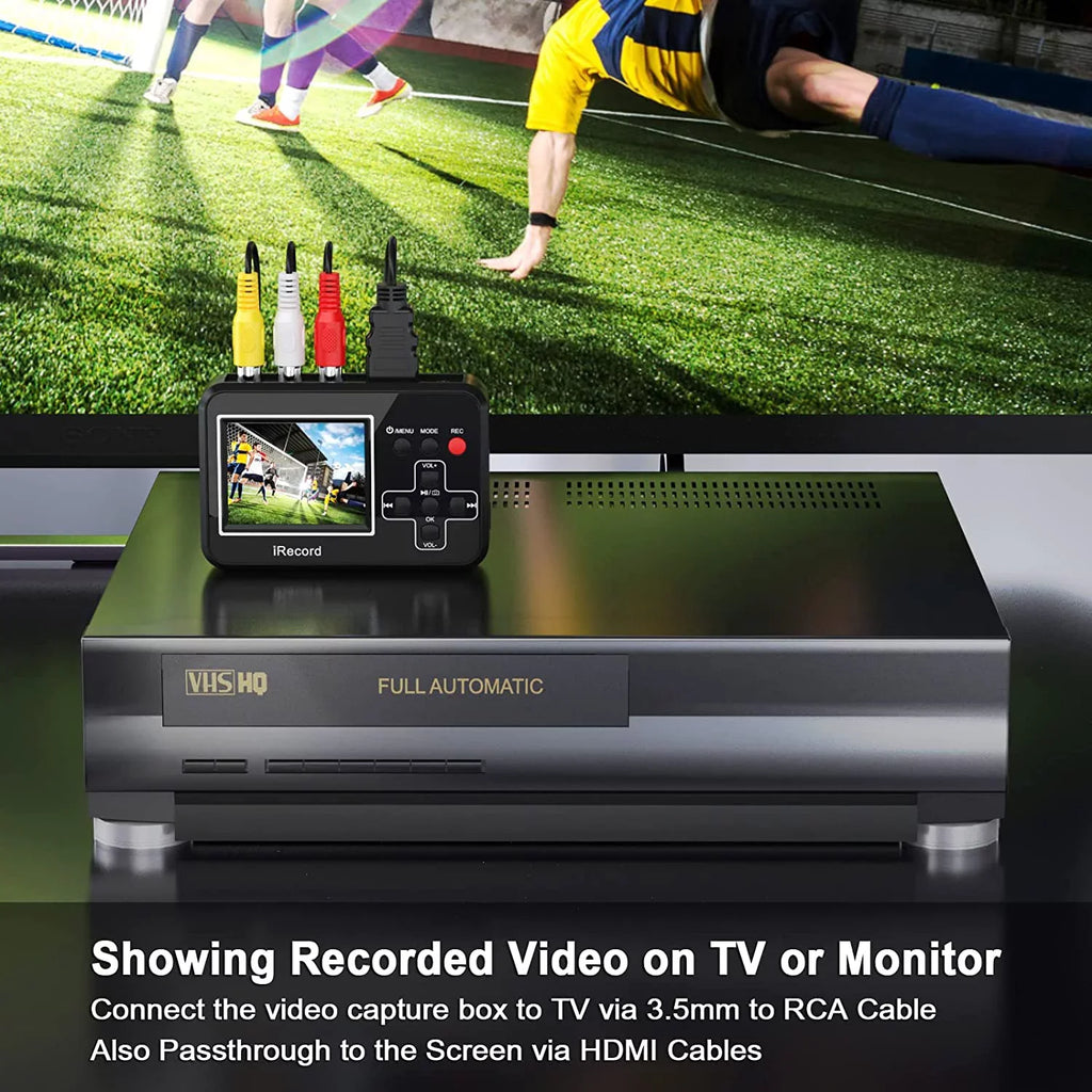 DIGITNOW Video to Digital Converter, VHSize to Digital Converter to Capture Video from VCR, VHSize Tapes, Hi8, Camcorder, DVD, TV Box