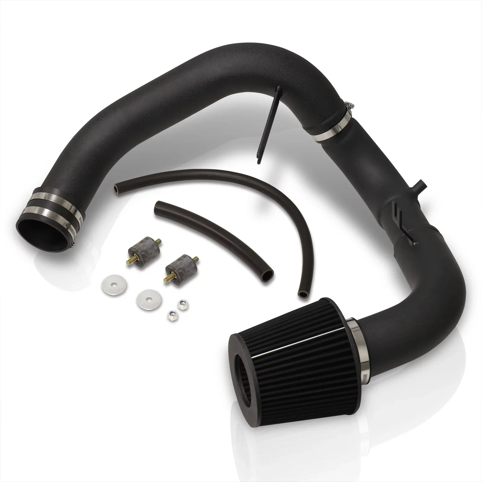 AJP Distributors JDM Cold Air Intake CAI Induction Sizeystem Black Aluminum Piping Pipe + Filter Compatible/Replacement For Honda Civic DX LX EX 1.8L L4 2006 2007 2008 2009 2010 2011 06 07 08 09 10 11